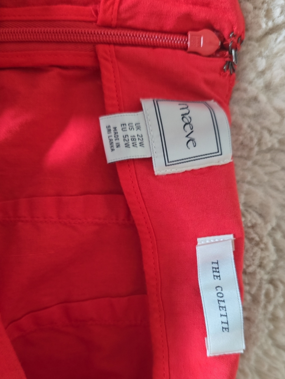 Maeve Red Ruffle-Hem Pajama Pants - Picture 2 of 6